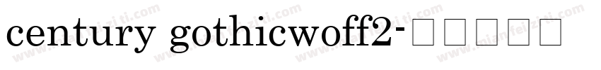 century gothicwoff2字体转换